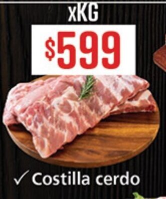 Supermercados Aiello Costilla cerdo oferta