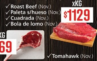Supermercados Aiello Roast Beef, Paleta s/hueso, cuadrada, Bola de lomo oferta