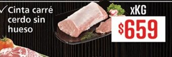 Supermercados Aiello Cinta carré cerdo sin hueso oferta