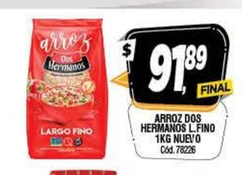 Supermercados Yaguar Arroz Dos Hermanos L.Fino 1kg nuevo oferta