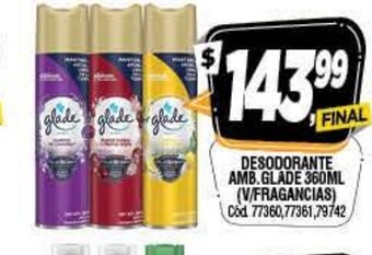 Supermercados Yaguar Desodorante Amb. Glade 360 ml oferta