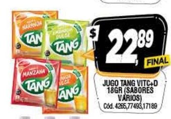 Supermercados Yaguar Jugo Tang Vitc+D 18gr oferta