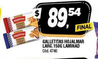 Supermercados Yaguar Galletitas Hojalmar LARg. 150g Laminad oferta