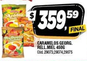 Supermercados Yaguar Caramelos Georg. Rell. Miel 450g oferta