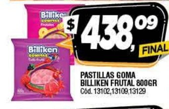 Supermercados Yaguar Pastillas Goma Billiken Frutal 800gr oferta