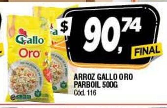 Supermercados Yaguar Arroz Gallo Oro Parboil 500g oferta