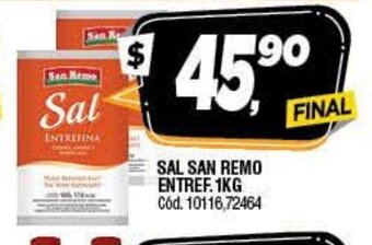 Supermercados Yaguar Sal San Remo Entref. 1kg oferta