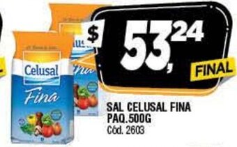 Supermercados Yaguar Sal Celusal Fina Paq 500g oferta