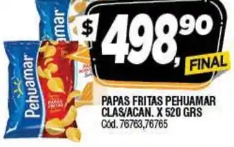 Supermercados Yaguar Papas Fritas Pehuamar x 520gr oferta