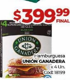 Diarco Hamburguesa union ganadera oferta