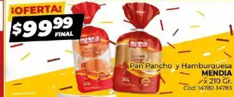 Diarco Pan pancho y hamburguesa mendia oferta