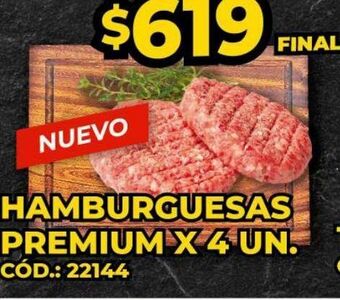 Diarco Hamburguesas premium x 4 un oferta