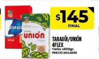 Supermayorista Vital Taragüi Unión 4flex Yerba x 500gr oferta