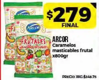 Supermayorista Vital Arcor Caramelos Masticables Frutal x 800gr oferta