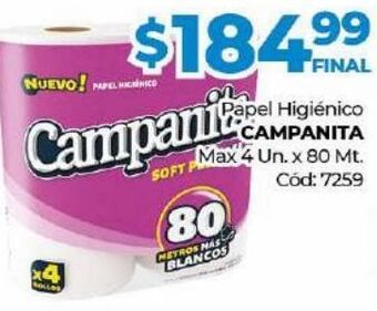 Diarco Papel higiénico campanita oferta