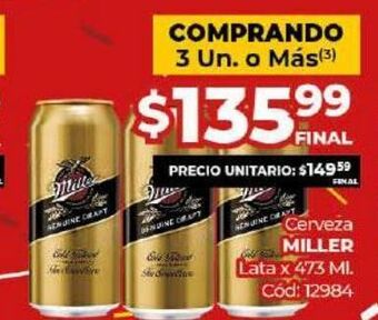 Diarco Cerveza miller oferta