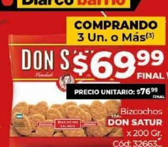 Diarco Bizcochos don satur oferta