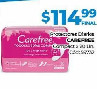 Diarco Protectores diarios carefree oferta