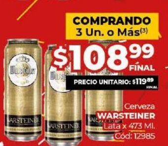 Diarco Cerveza warsteiner oferta
