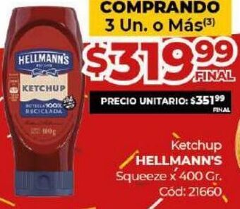 Diarco Ketchup hellmann's oferta