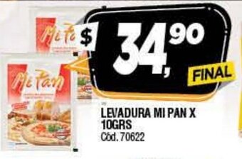 Supermercados Yaguar Mi Pan Levadura x 10 grs. oferta