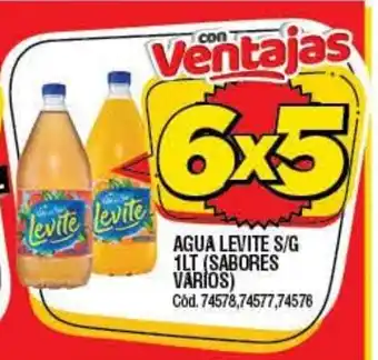 Supermercados Yaguar Levite Agua S/G 1 Lt. oferta