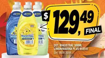 Supermercados Yaguar Det. Magistral Limon/Marina Plus Nuevo 330ml oferta