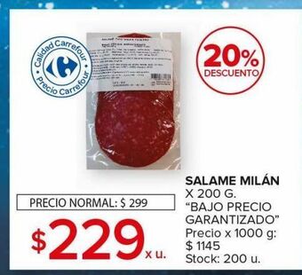 Carrefour Maxi Salame milan oferta