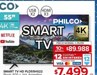 Carrefour Maxi Smart tv philco oferta