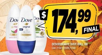 Supermercados Yaguar Dove Desodorante Roll On oferta