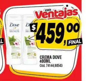 Supermercados Yaguar Dove Crema 400ml oferta