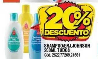 Supermercados Yaguar Shampoo/Enj. Johnson 200ml Todos oferta