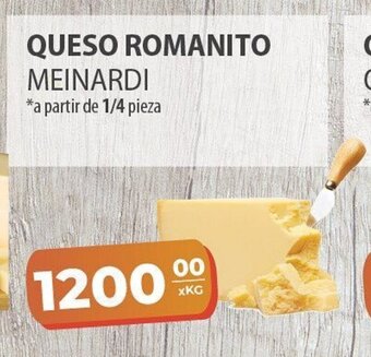 El Milagro Mayorista Queso Romanito Meinardi a partir de 1/4 pieza oferta