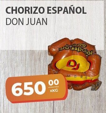 El Milagro Mayorista Chorizo Español Don Juan oferta