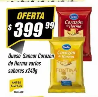 Supermercados Comodin Queso Sancor Corazon de Horma varios sabores x 240g oferta