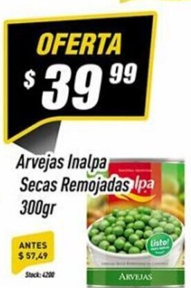 Supermercados Comodin Arvejas Inalpa Secas Remojadas 300gr oferta