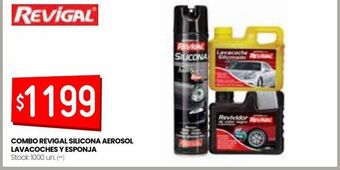 Walmart Combo revigal silicona aerosol lavacoches y esponja oferta