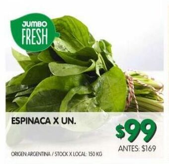 Jumbo Espinaca x un oferta