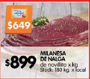 Disco Milanesa de nalga x kg oferta