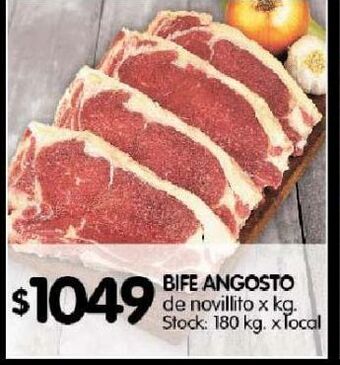 Disco Bife angosto de novillito x kg oferta
