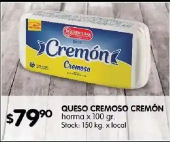 Disco Queso cremoso cremón x 100 g oferta