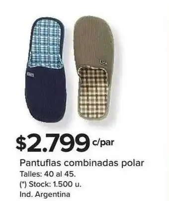 Carrefour Pantuflas Combinadas Polar oferta