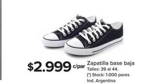 Carrefour Zapatilla Base Baja oferta