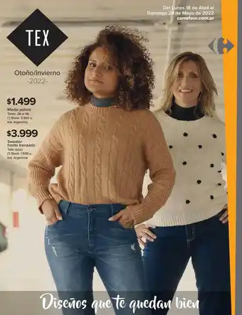Carrefour Medio Plera Sweater Frente Trenzado oferta