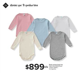 Carrefour Body Manga Larga Liso oferta