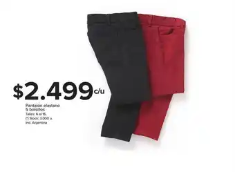 Carrefour Pantalón Elastano 5 Bolsillos oferta