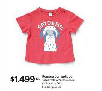 Carrefour Remera Con Aplique oferta