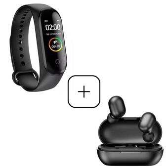 Frávega Combo Deportivo! Reloj Inteligente Smartwatch M4 Negro + Auriculares Inalambricos In-Ear Haylou Gt1 Pro oferta