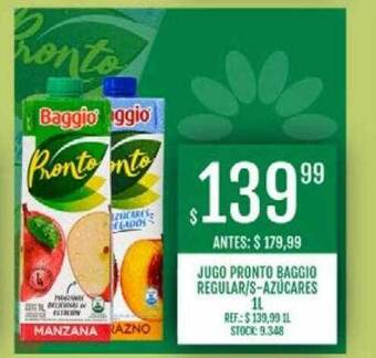 Supermercados Todo Jugo Pronto Baggio Regular-s-azúcares oferta
