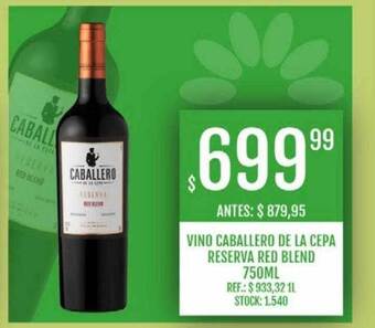 Supermercados Todo Vino Caballero De La Cepa Reserva Red Blend oferta